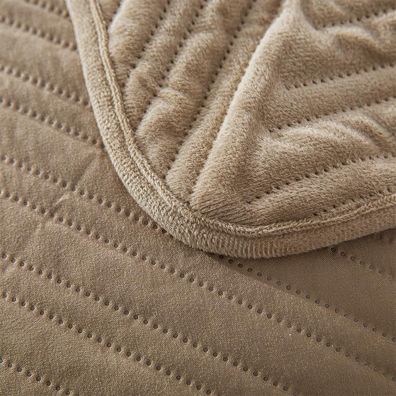 Funda de cama de algodón laminado con terciopelo de cristal, acolchada, estilo europeo, para el hogar