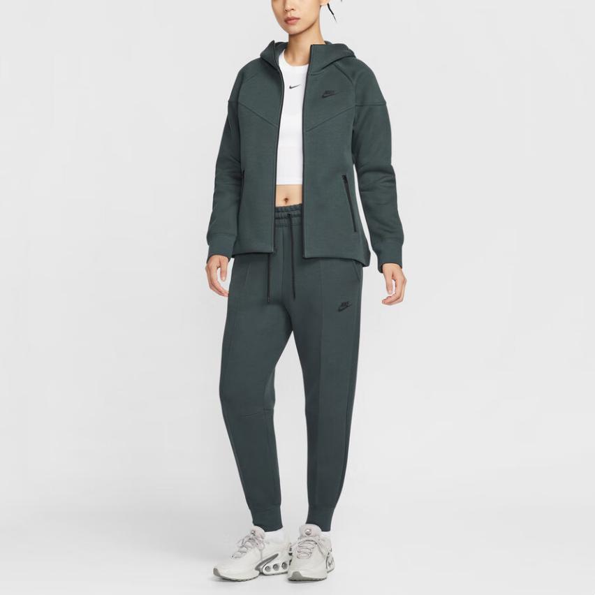 Nike Logo Solid Color Hooded Zip-Up Long Sleeve Jacket Women Jackets FB8339-390