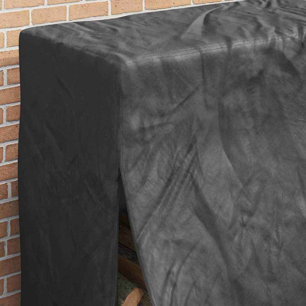 Fireplace Log Rack Cover Solid Black 210D Oxford Fabric
