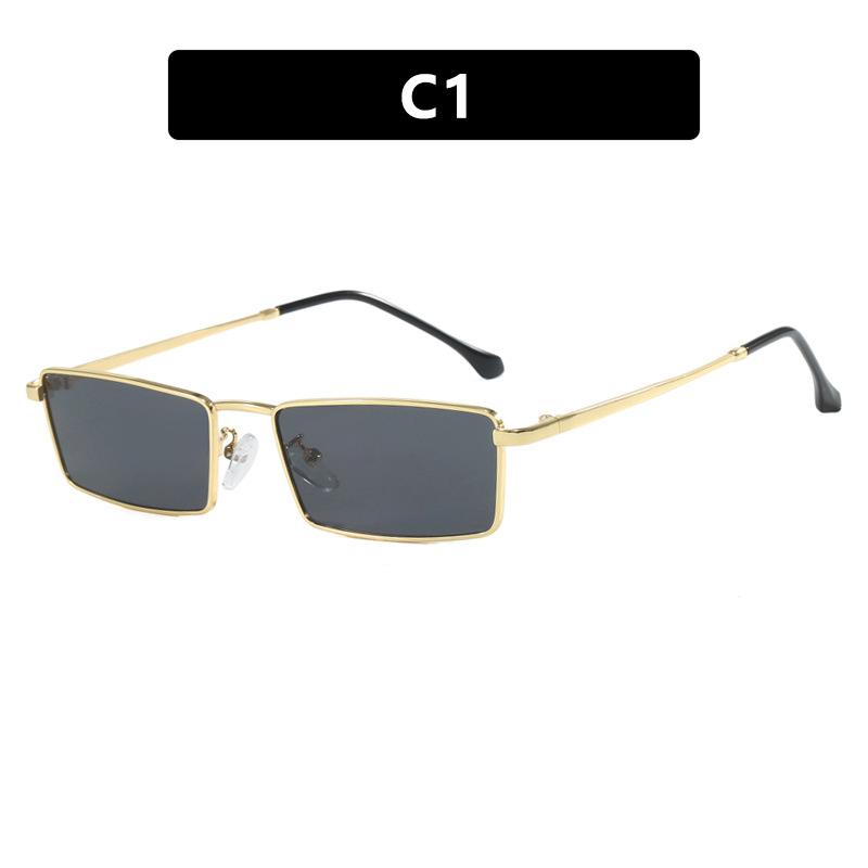 Personalized Fashion Metal Square Sunglasses Elegant Versatile Sunglasses Vacation Trendy Women s Sunglasses As pictured: