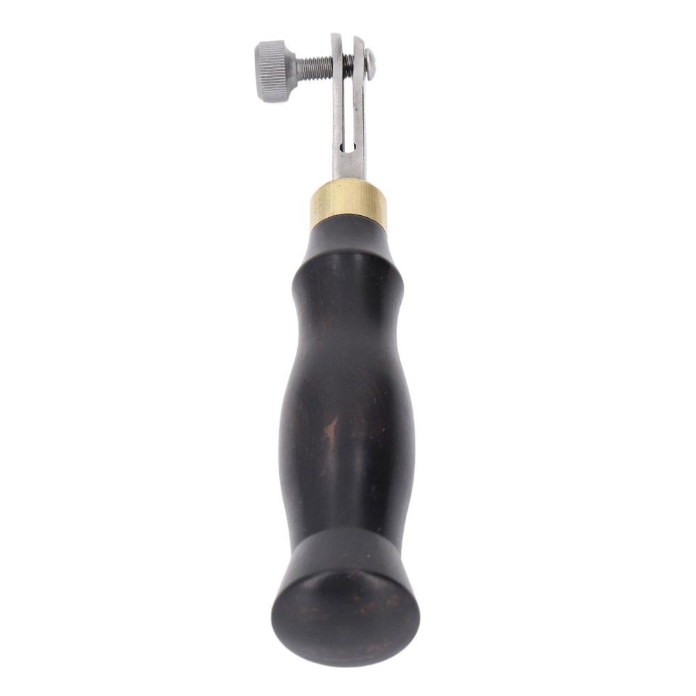 Stainless Steel Leather Edge Creaser 0.5mm Adjustable Leather Groover Tool  For Leathercraft
