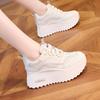 Daddy Shoes Girl 2025 Spring and Summer New Leather Muffin Platform Sole Casual Forrest Gump Shoes Versatile Sports Women's Shoes Tide