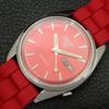 VINTAGE SEIKO 5 AUTOMATIC 7009A JAPAN MENS RED COLOR DIAL WATCH a701578-5 R206b-a701578
