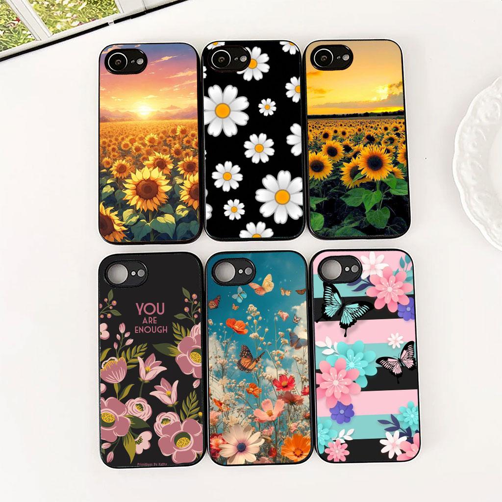 Phone Cover for Samsung Galaxy S25 S24 S23 FE Ultra Plus S7 Edge S25+ S23+ A56 5G Soft Case Sunflower Fresh Little Daisy Flower