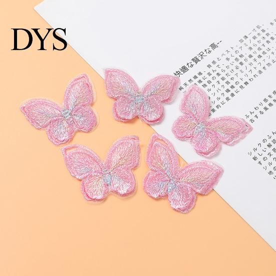 Sewing Patches 10Pcs Butterfly Appliques Exquisite Handicraft Double Layers DIY Embroidery Craft Flower Accessories
