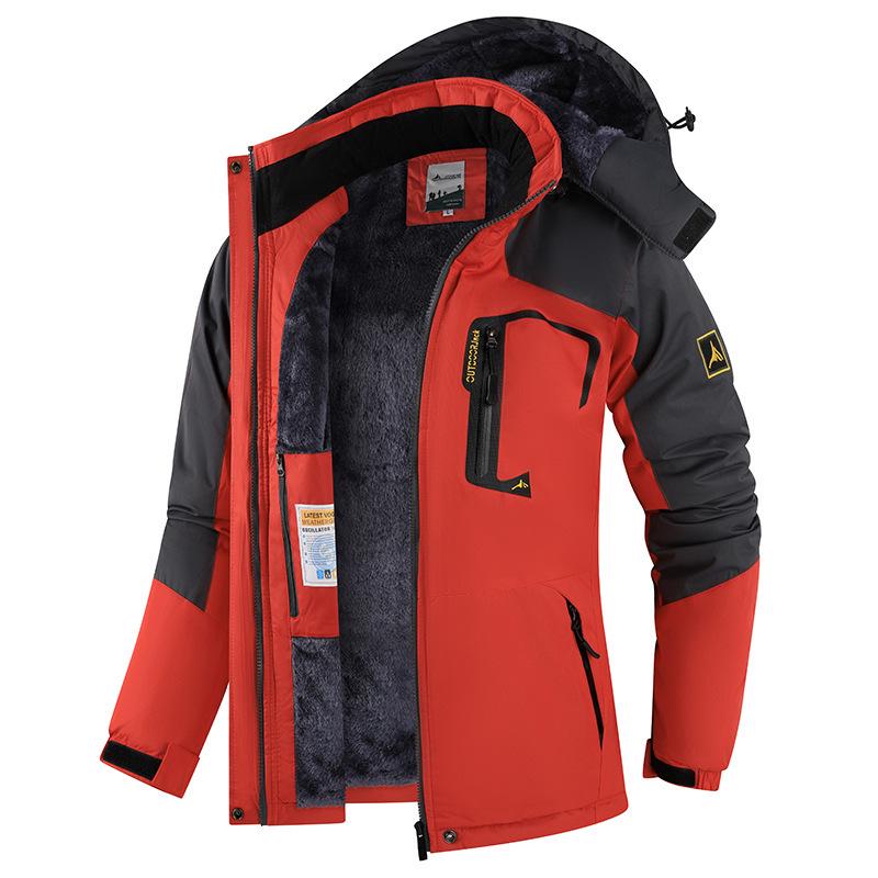 Unisex Waterproof Windproof Ski Jacket - Thick Velvet Warm Cotton Outdoor Gear