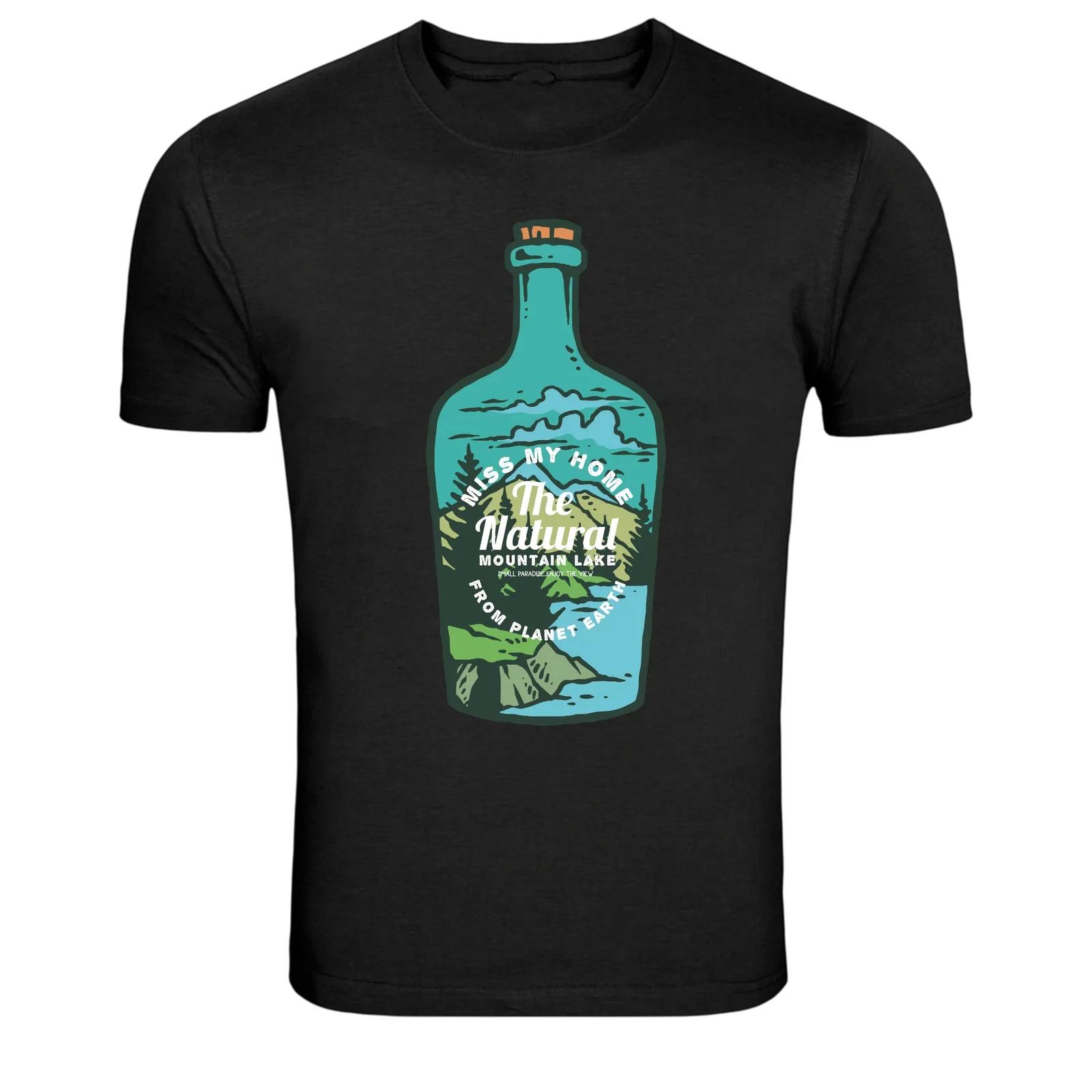 Natural Mountain Lake Adventure Nature Travel T-Shirt 4XL