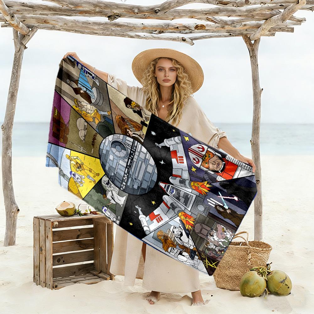 Star Wars Beach Towel Soft Durable Quick-Dry Comfortable Lightweight Portable for Swimming,Beach,Camping, Travel, Beach Accessories,Gym