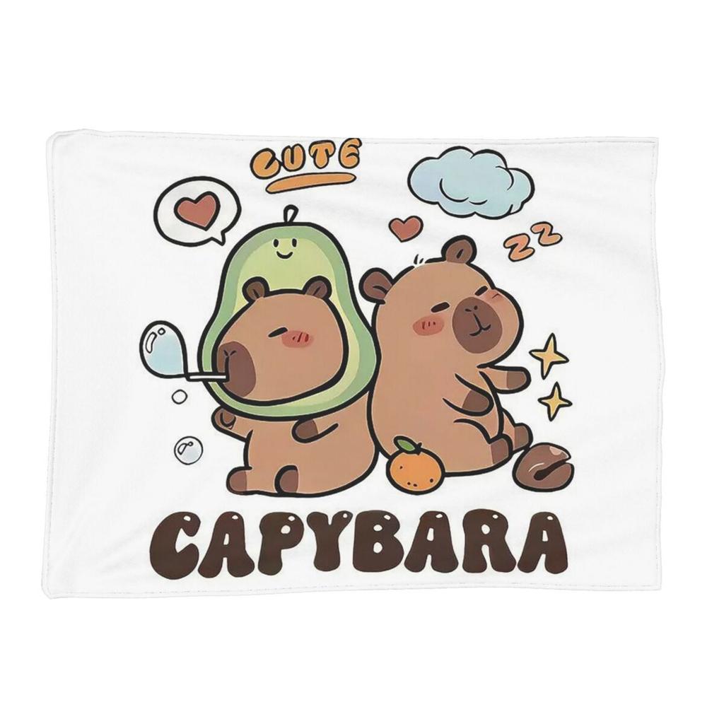 Capybara Blanket Soft Warm Flannel Throw Blanket Bedding for Bed Living room Picnic Travel Home Sofa