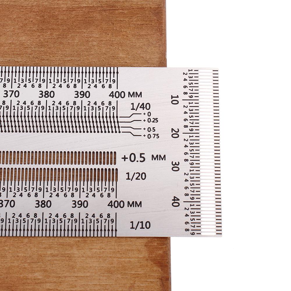 Nicoone 400mm Stainless Steel Woodworking Scribing Ruler Carpentry Marking Tool Scribing Gauge Measuring Tool Nicoone 400mm Stainless Steel Woodworking Scribing Ruler Carpentry Marking Tool Scribing Gauge Measuring Tool