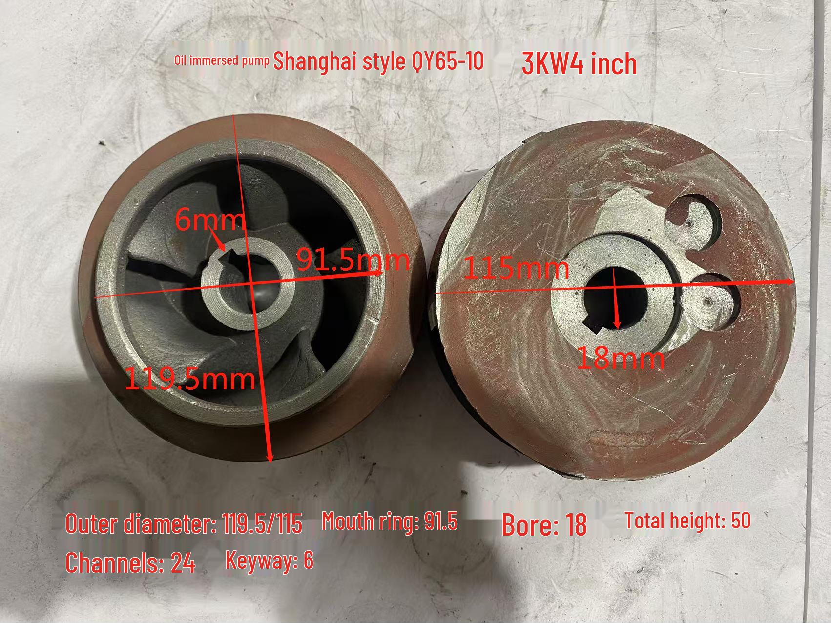 

QY Занурювальний Водяний Насос з Масляним Охолодженням Робоче Колесо 2.2/3/4 кВт Чавунні Аксесуари