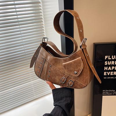 Premium Retro Messenger Bag Women'S Trend Punk Style Locomotive Bag Fashionable Versatile Shoulder Bag