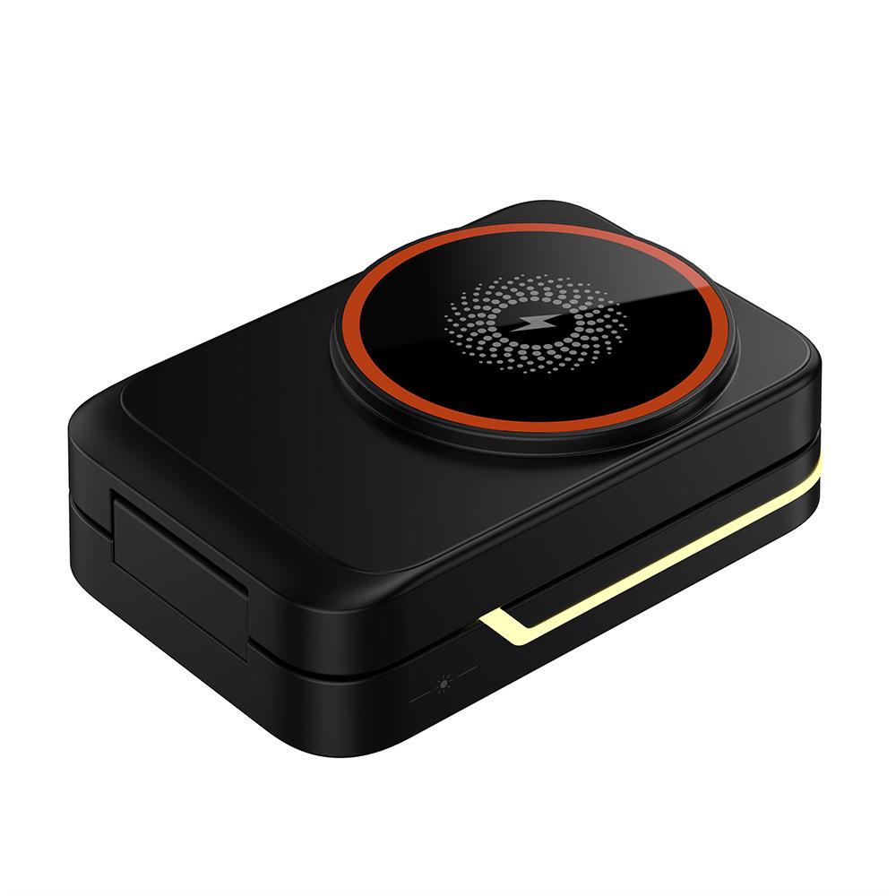 15W 3-in-1 Magnetic Wireless Charger Stand for Phone, Watch, Earbuds – Fast Charging, Portable, Foldable Desk Accessory