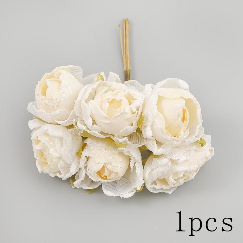 Weiße Serie Rose Künstliche Blumen Seide Unechte Blumen für Heimdeko Hochzeitsdekoration DIY Kranz Geschenk Accessoires Ornamente