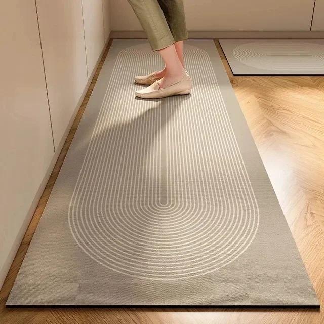 1/2PC Wabi-Sabi Kitchen Floor Mat Non-Slip And Oil Resistant Carpet Diatomaceous Mud Absorbent Foot Mat Home Decoration