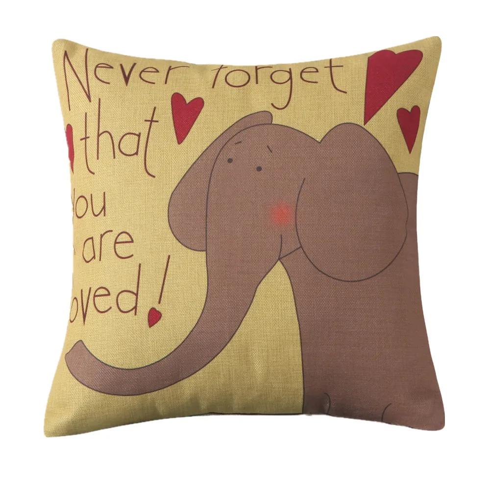 

45x45cm Cartoon Animal Printed Sofa Cushion Cover Children Birthday Gift Home Bedroom Decoration 45x45cm