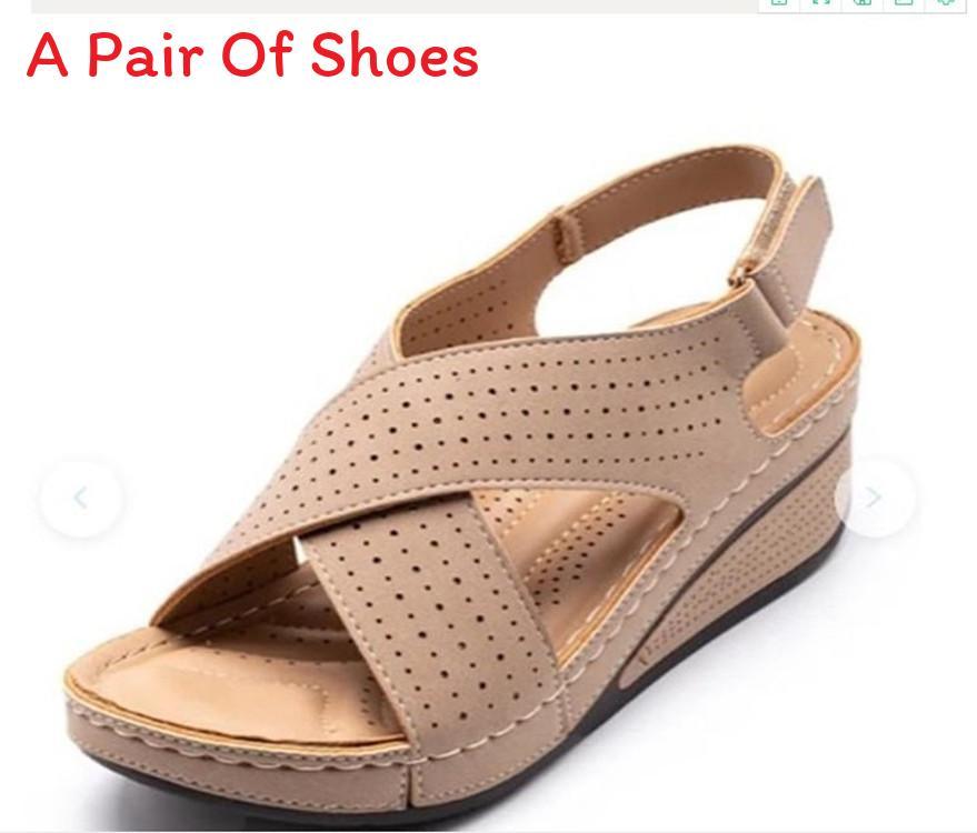 Roman Sandals Women Summer Thick Sole With Adjustable Strap For Casual Wear