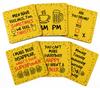 Inkdotpot Set of 6 Drink Coasters Easy Clean 4 Inch Square  Coasters  Cork Base-  Reusable- Funny Bachelor