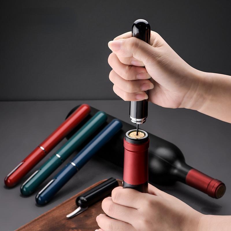 Air Pressure Pump Wine Bottle Opener Portable Stainless Steel Pin Easy Cork Remover Corkscrew for Home Party Wine Lovers Tools