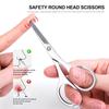 Yangjiang Dingmei Stainless Steel Makeup Scissors: Toothed Eyebrow Trimming & Nose Hair Scissors with Eyelid Tape