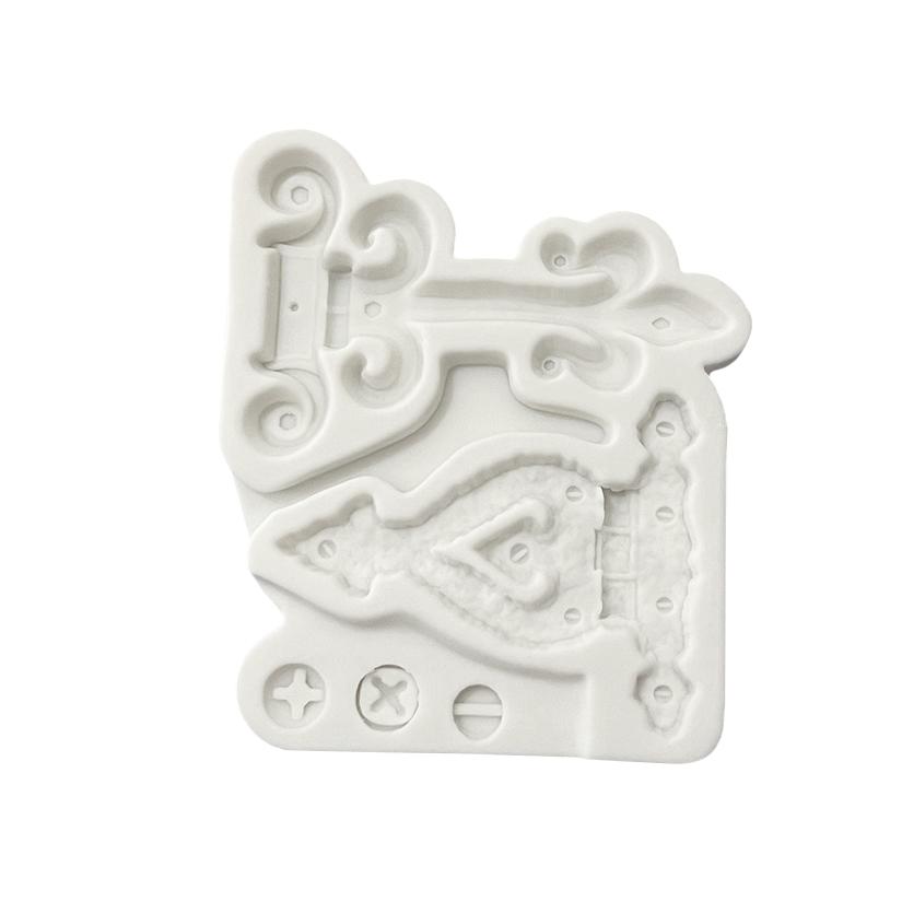 Boknycklar Skruvar Lås Spännen Silikonform Sugarcraft Muffin Bakform Fondant Tårtdekorationsverktyg