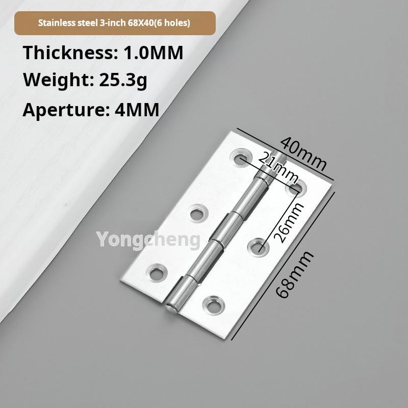 2Pcs Flat open small hinge stainless steel silent wooden box cabinet doors and windows hardware micro hinge accessories