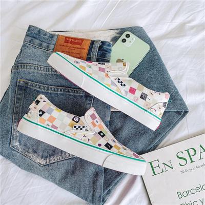 Damen Koreanische Low-Top Slip-On Canvas Schuhe: Trendige, Vielseitige, Lässige Skateboarding-Flats