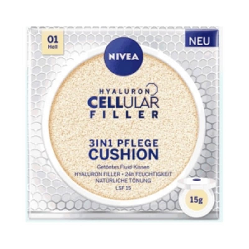 

Немецкий Nivea Hyaluronic Cellular 3 в 1 Кушон 15 мл - Темный (SPF15)