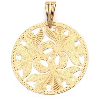 [L4358] - Gold Plated 'Carmen' Pendant - 25 Mm