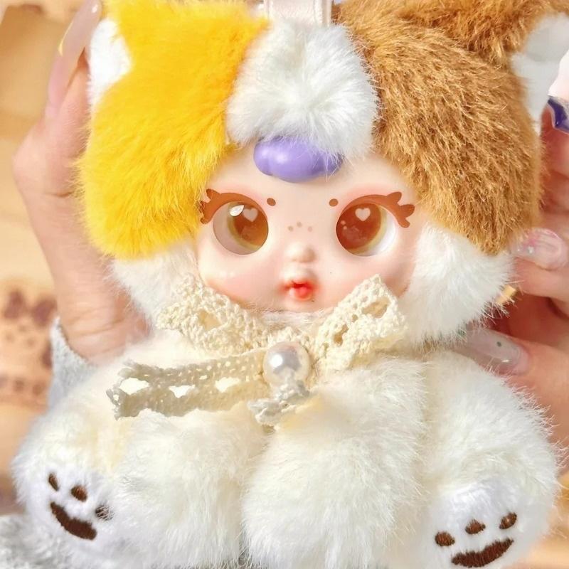 Original Mm Milk Candy Naughty Kitty Cat Cute Doll Vinyl Plush  Backpack Pendant Decoration Girl  Fun Toys Gifts
