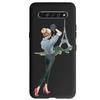 Black TPU Cover For LG K61 2020 CaseCute Cat Pattern Coque For LG K61K 61 LGK61 Luxury Matte Shockproof Protection Etui Bumper