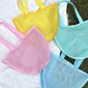 Waterproof Solid Color Mesh Pouch Lightweight Toy Storage Bag Cute Beach Bag  Gift