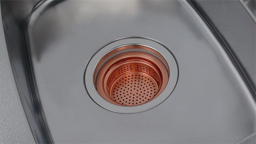 KAKUDAI Küchenablauf Flach Antibakteriell und Sterilisierend Typ Korb, 451-208