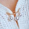 1/3pcs DIY Pearl Brooch Safety Pins, Golden Vintage Stainless Steel for Sewing Craft, Clothing Accessory Cardigan Buckle