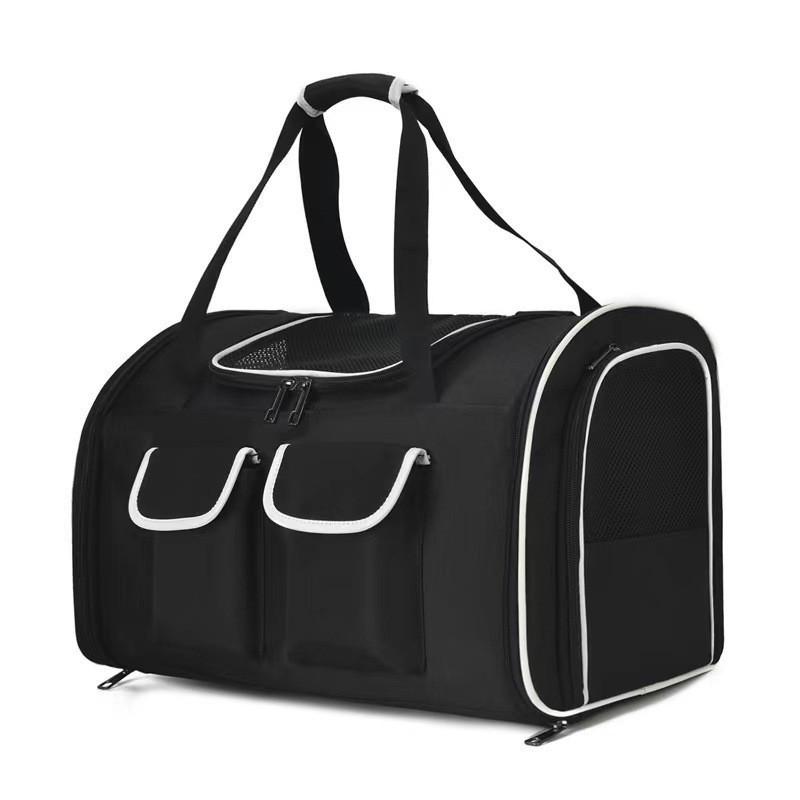 Stylish Foldable Pet Carrier: Large Capacity Handheld & Double Shoulder Bag for Small Cats and Dogs