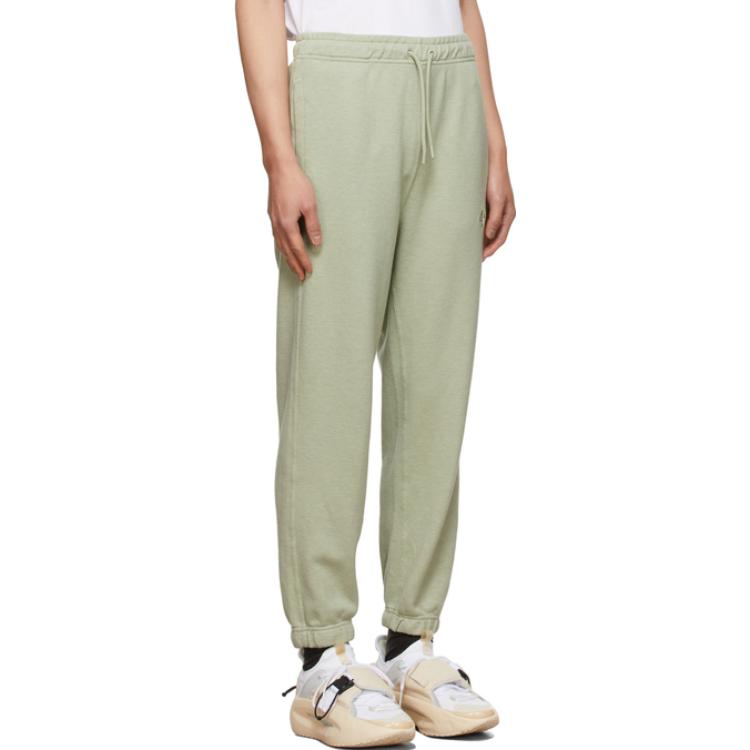 Li Ning Sports Basketball Collection Knitted Sweatpants Men's Desert Green Moderate Cuffed Pants AKLRA05-4