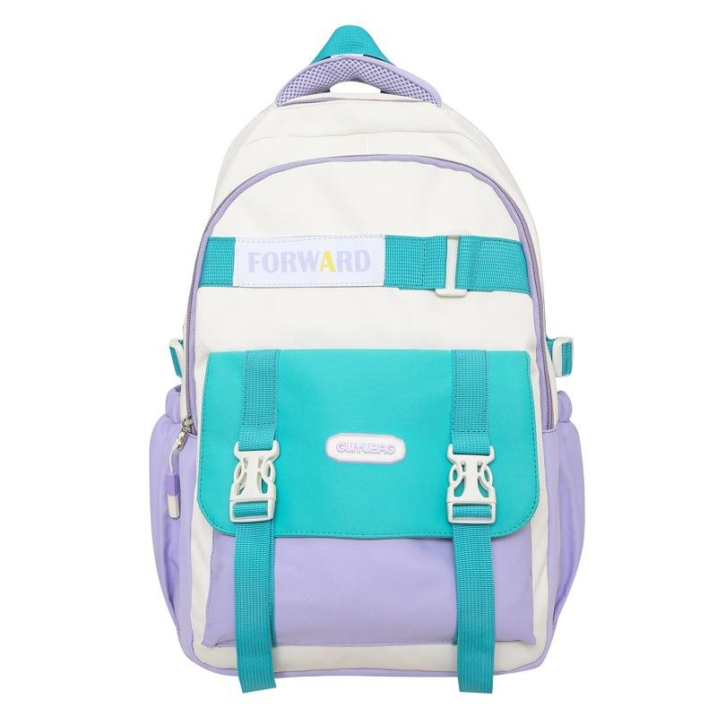 Japanischer Rucksack mit großem Fassungsvermögen, modisch, schlicht, mit kontrastierenden Farben und vielseitig für Schüler der Unter- und Oberstufe sowie Studenten