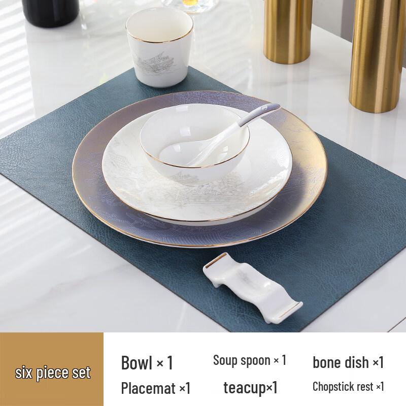 Elegant Chinese Gold Rim Bone China Dinnerware Set