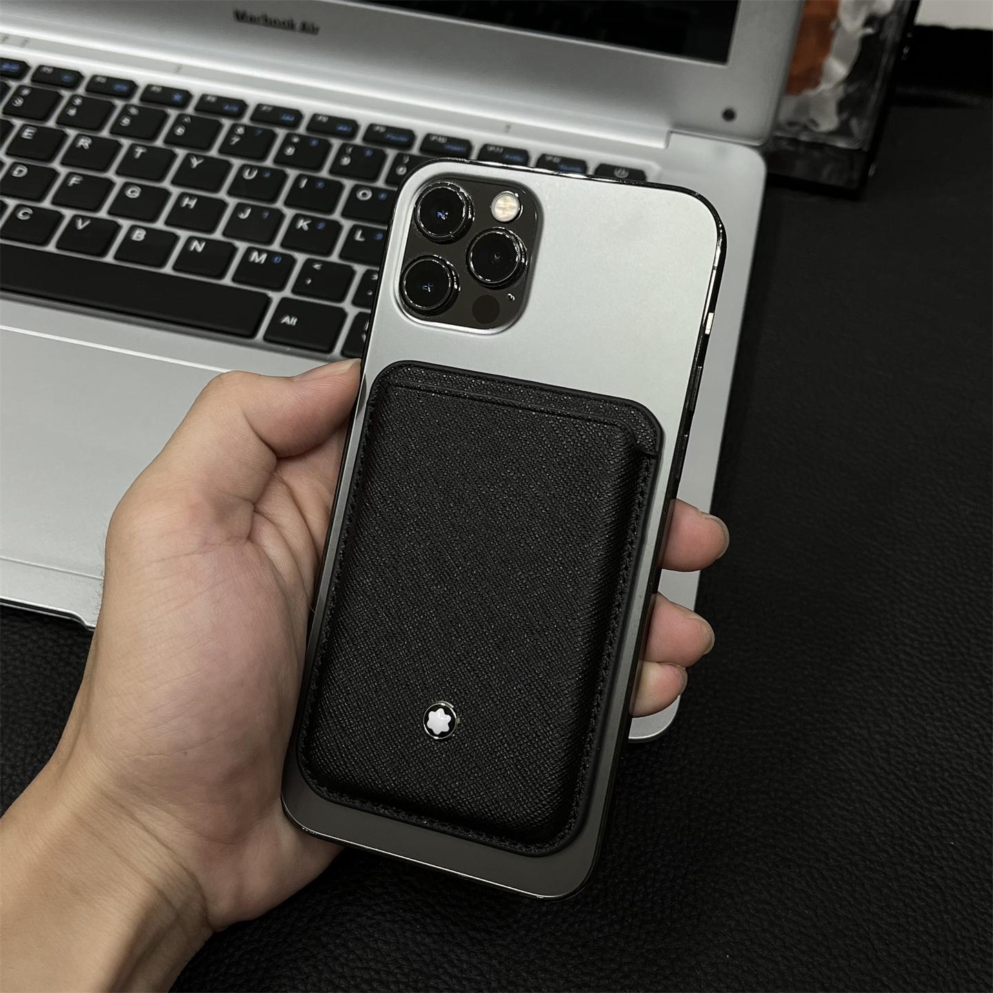 

High-end Sle Magnetic Saffiano Cross Pattern Leather Card Holder for IPhone 17 Pro Max 17 Pro Luxury Business Bla Carbon Fiber Wallet Card Bag бежевий