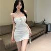 2026 new Hera daughter sexy temperament dating tight one-word shoulder socialite lace spice girl hip skirt female summer