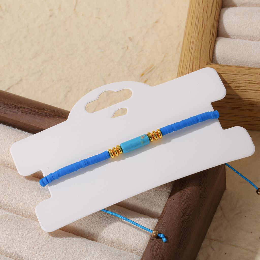 Multicolor Heishi Beaded Natural Stone Adjustable Bracelet Set for Women Bohemian Jewelry Gift