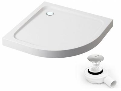 Receveur de douche semi-circulaire Ringo 80x80x2x12 fond lisse