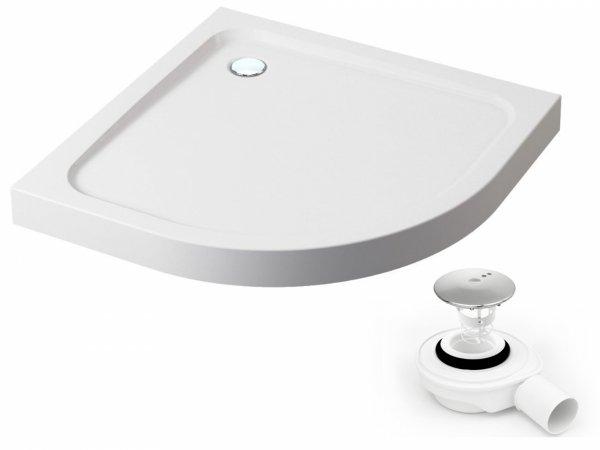 Receveur de douche semi-circulaire Ringo 80x80x2x12 fond lisse