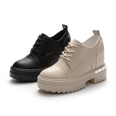 Women's Fashionable Height Increasing Sports Shoes Women's Casual Wedge Heels Women's Lace Up Fashionable Single Shoes New Style