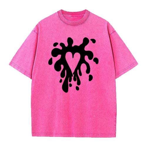 Peace Peace Heart T-Shirt Gray/M-L