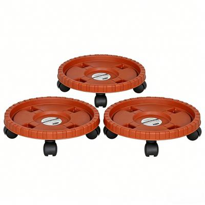 Mobile Flower Pot Tray with Universal Wheels and Weighted Rollers, Suitable for Indoor and Outdoor Balconies, Succulents, Green
