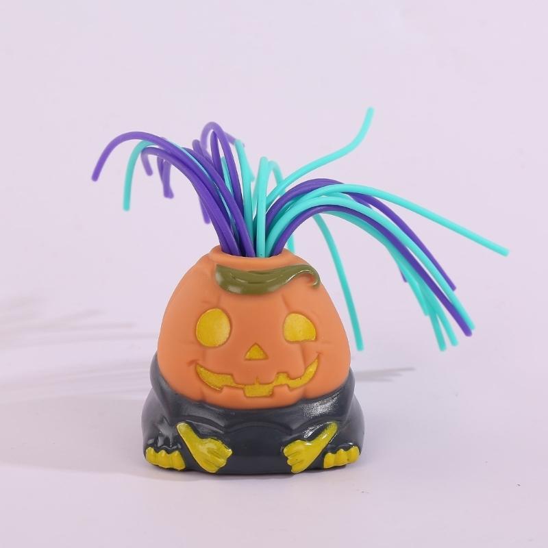 Pull Hair Toy Sensory Hair Pulling Venting Halloween Pinch Stress Relief Figurine for Toddler Children Birthday Gift