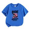 Kids Boys Girls 100% Cotton Crew Neck Short Sleeve T-Shirt, Funny Ride Like A Girl Braaap Motocross Dirt Bike Graphic Casual Tee Top For Youth