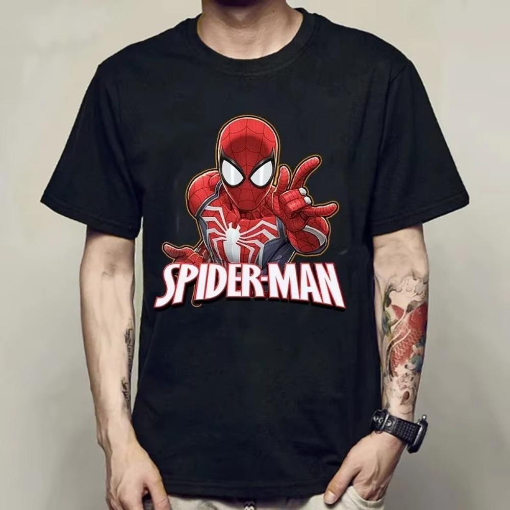 T Shirt For Men Cartoon Super Hero Spiderman T Shirt Streetwear Tops Harajuku Fashion Graphic T-Shirt Unisex Tshirt Y2k Top Male