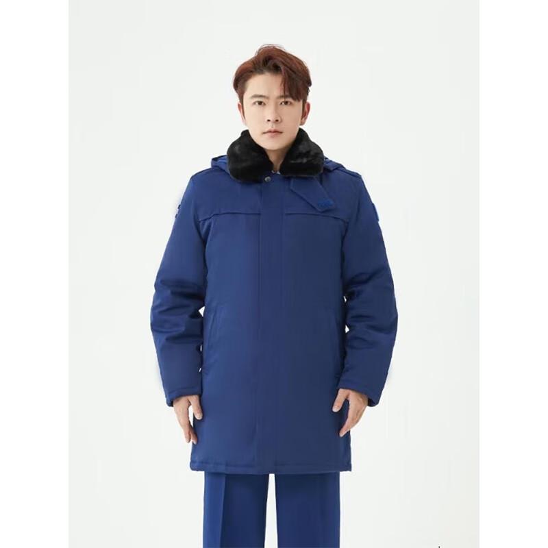 

Мужское синее зимнее пальто средней длины Zhanshi Flame из теплого хлопка 3XL 185/92-96